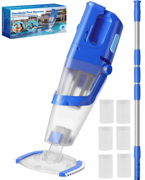 Dolplets Cordless Handheld Pool Vacuum Cleaner for Inground Pool with Pole