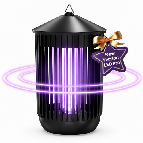 Flyghost Bug Zapper Outdoor Indoor LED Pro, Mosquito Zapper, Electric Fly Traps IPX4 Waterproof 8W Lamp Fly Insects Traps for Backyard Patio Porch Deck