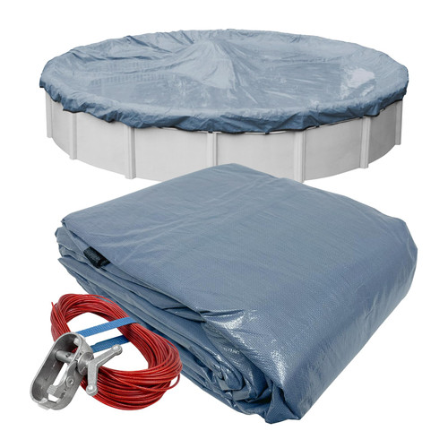 Robelle 24 ft Commercial Premier Winter Pool Cover for Above Ground Pools