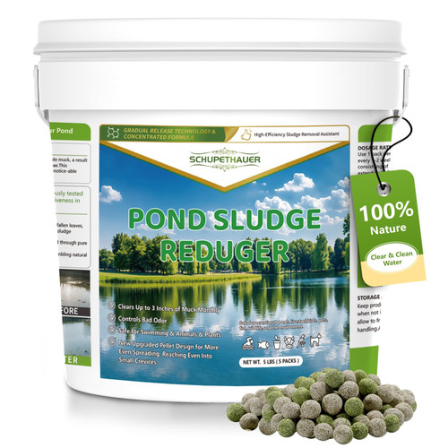 Pond Sludge Reducer, 5 LB Natural Sludge Solution Pellets for Ponds, Lakes