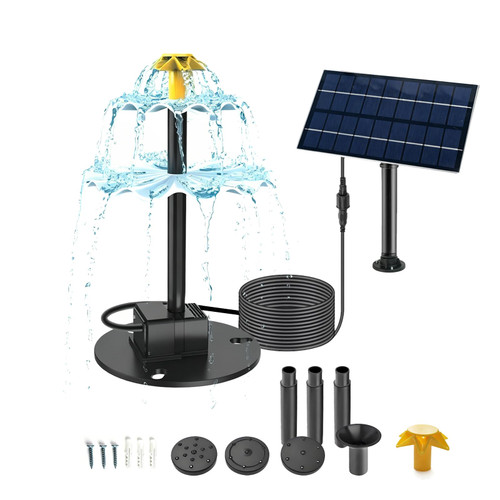 Solaceura 4W Outdoor Solar Bird Bath Fountain Pump