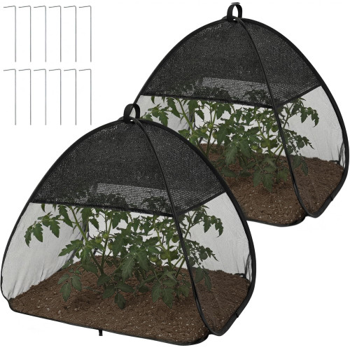 2Pcs Pop Up Garden Netting Bug and Shade Cover,Plant Sun Shade Netting Tent