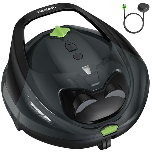 Pooloob PF1 Pro Pool Vacuum Robot with Buoy & Tether, Triple Layer Filtration for Daily Clean Pool Maintenance Cleaner, Not for Initial or Deep Cleaning, Floor Only Cleaning for In-Ground Above Pools