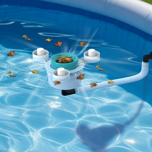 JJ JIANJIN Above Ground Pool Skimmer,No Installation Required, no Adjustable Bracket Required,Comes with 10 Filter Socks, Tri-Float Spin Pool Skimmer,This is the Latest Upgrade.
