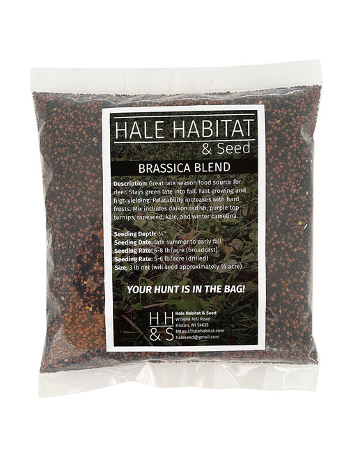 Hale Habitat & Seed Brassica Blend Food Plot Mix, 1/2 Acre, Highly Attractive Fall Food Plot