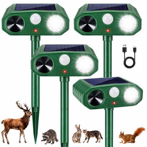 Solar Ultrasonic Animal Repellent Deer Repellent & Skunk Repellent for Yard