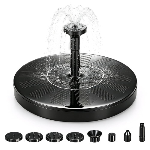 Solar Bird Bath Fountains, Newly Upgraded 1.4W Solar Pump with 6 Nozzles