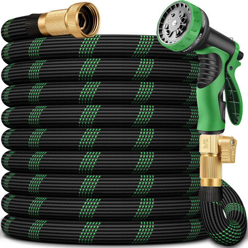 75 FT Non-Expanding Garden Hose, 2026 New Upgrated Non-Expandable Garden Water Hose - Ultra-Light & Flexible Burst-Resistant, Kink-Free Garden Hoses, All-Weather Use for Lawns, Gardens,Outdoor