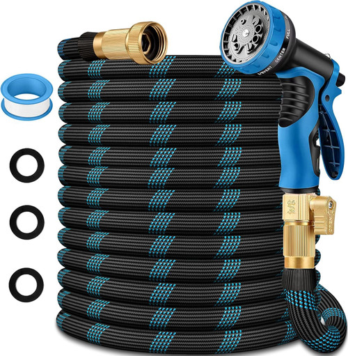 Garden Hose 50 ft, 2026 Upgraded Lightweight Garden Hoses,Ultra Durable & Flexible Water Hose,All-Weather Kink-Free Garden Hose,Sturdy,Abrasion Resistant Garden Hoses Pipes for Yard,Lawn,Outdoor