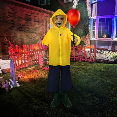 4 Ft Life Size Halloween Animatronics Prop with Sound & Touch