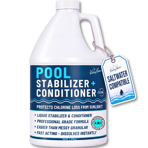 BubbyShine Cyanuric Acid Pool Stabilizer & Pool Conditioner, 1 Gallon