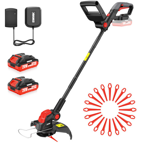 EWORK 2-in-1 Cordless Weed Wacker & Edger, 20V Lightweight Weed Eater