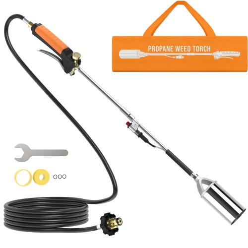 CALPOSE Propane Torch Weed Burner with 12FT Hose, 400,000BTU Output