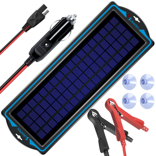 SUNAPEX 5W 12V Solar Car Battery Trickle Charger & Maintainer