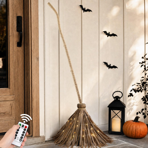 Halloween Decorations – 4.5FT Light Up Witch Broom