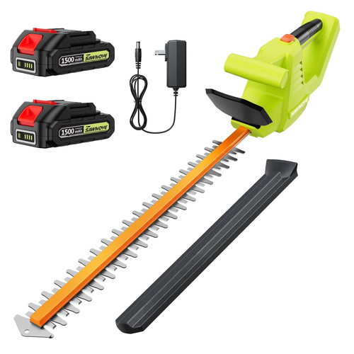 20V Lightweight Hedge Trimmer Cordless with 2 Batteries & Charger, 3/4" Cut