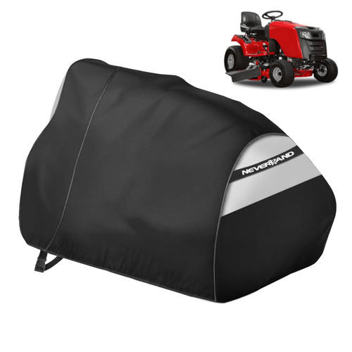 NEVERLAND Riding Lawn Mower Cover, Fits 42"-54" Deck, 600D Black+Silver