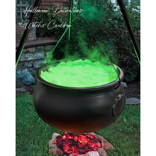 Halloween Decorations Outdoor - Large Witches Cauldron on 54" Tripod