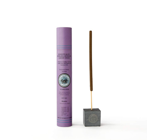 Nantucket Spider Mosquito Sticks and Holder | Mosquito Repellent Sticks 14 Pack and Holder | Repels Mosquitoes & Flies | Long Lasting | Meadow Scent