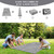 Vaukki Waterproof Outdoor Rug 8x10, Grey Striped Patio Mat