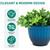 Autodaya 15" Large Planters for Outdoor Plants Set of 2 Plastic Flower Pots