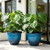 Autodaya 15" Large Planters for Outdoor Plants Set of 2 Plastic Flower Pots
