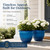 Autodaya 15" Large Planters for Outdoor Plants Set of 2 Plastic Flower Pots