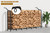 Gtongoko 8FT Firewood Rack Outdoor Heavy Duty Log Holder Wood Storage
