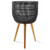 Casafield Indoor Planter with Stand, Black Floor Planter with Wood Legs, Large Plant Pot Cover with Liner for Houseplants, Flower Pots and Trees