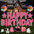 18 Pcs Happy Birthday Yard Sign with Stakes, Pink Happy Birthday Yard Sign with 49.2 Ft LED Light, 16 In Large Personalized Happy Birthday Sign, Waterproof Lawn Garden Birthday Party Decorations