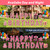 18 Pcs Happy Birthday Yard Sign with Stakes, Pink Happy Birthday Yard Sign with 49.2 Ft LED Light, 16 In Large Personalized Happy Birthday Sign, Waterproof Lawn Garden Birthday Party Decorations