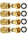 RainPoint Quick Connect Hose Fittings 3/4" GHT - Solid Brass Garden Hose Connectors, No-Leak Design & Universal Fit for Instant Connection (4 Sets)