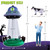 ZPISF 10 FT Halloween Inflatables UFO with Floating Cow Outdoor Decorations
