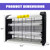 20W Electric Indoor Bug Zapper, Mosquito Trap with UV Light, Insect Killer Eliminator for Home, Office, Restaurant