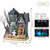Valery Madelyn Halloween Decorations, Lighted Halloween Village Houses with Music and LED Lights, Resin Spooky Town Mummy's Haunted House for Home and Party Table Desk Mantel, 8 Inch