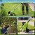 Cordless Electric Weed Wacker with Wheels, 3-in-1 Grass Trimmer & Brush Cutter & Lawn Edger, 3 Types Blade, 2X2000mAh Batteries, Lightweight String Trimmer for Garden and Yard Lawn, Gifts for Seniors