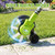 Cordless Electric Weed Wacker with Wheels, 3-in-1 Grass Trimmer & Brush Cutter & Lawn Edger, 3 Types Blade, 2X2000mAh Batteries, Lightweight String Trimmer for Garden and Yard Lawn, Gifts for Seniors