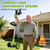 Cordless Electric Weed Wacker with Wheels, 3-in-1 Grass Trimmer & Brush Cutter & Lawn Edger, 3 Types Blade, 2X2000mAh Batteries, Lightweight String Trimmer for Garden and Yard Lawn, Gifts for Seniors