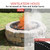 SoulMate Outdoor 35-Inch Outer/31-Inch Inner Fire Pit Ring Smokeless,Duty Solid Metal Steel Round Firepit Rim Insert for DIY Fire Pits, Outdoor Above or In-Ground, Camping Garden Patio Backyard.