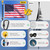 20FT Tailgate Flag Pole with Tire Mount, Fits RV Pickup SUV Sedan, Portable RV Flag Pole with 20" High-Density Foam Protective Tube, Thickened Aluminum Flag Pole with an Flag, 80 MPH, Dual Flag Mount