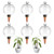 Ansberta 6 Pack Plant Watering Globes with Covers 17oz Self Watering Planter Insert, Plastic Water Bulbs, Indoor/Outdoor Plant Watering Devices for Automatic Drip Irrigation