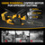 Brushless Electric Chainsaw 12" Cordless Tool Only for Dewalt 20V/60V Battery with Auto Oiler & Security Lock, for Tree Saw Trimming and Branch Wood Cutting (Tool Only)