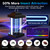 AVAXO Bug Zapper Outdoor, Dual Wavelength UV 50000H Lifespan & Dual LED Lamps, 1/2 Acre Coverage, 5 Zaps/Sec, 4200V Electric Mosquito Zapper, IPX4 Waterproof Fly Trap for Indoor Patio Backyard