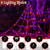 Ollny Halloween Lights Outdoor 454 LED Spider Web Lights Orange & Purple