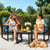 Gnostik Patio Chair Cushions, 40x20 inch, Waterproof Outdoor Chair Cushions with Ties Thick Tufted Rocking Chair Pads for Home Office, Navy Floral