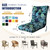 Gnostik Patio Chair Cushions, 40x20 inch, Waterproof Outdoor Chair Cushions with Ties Thick Tufted Rocking Chair Pads for Home Office, Navy Floral