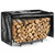 facka 40 Inch Firewood Rack Outdoor with Cover, Metal Wood Rack