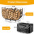 facka 40 Inch Firewood Rack Outdoor with Cover, Metal Wood Rack