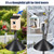 Gtongoko Smart Bird Feeder Pole Squirrel Proof 1-Inch Dia 79 Inch Bluebird House Pole for Outdoors Squirrel Baffles for Feeders Weather Station Heavy Duty Metal Mounting Kit Black
