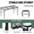 WildFinder Folding Grill Table, 4x2 FT Height Adjustable Camping Table